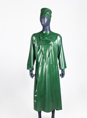 黑色桃  IA010 定制乳胶衣 手术服全包 cos护士服