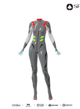 黑色桃 BB009 定制乳胶衣 新世纪福音战士 cos绫波丽 黑丽战斗服