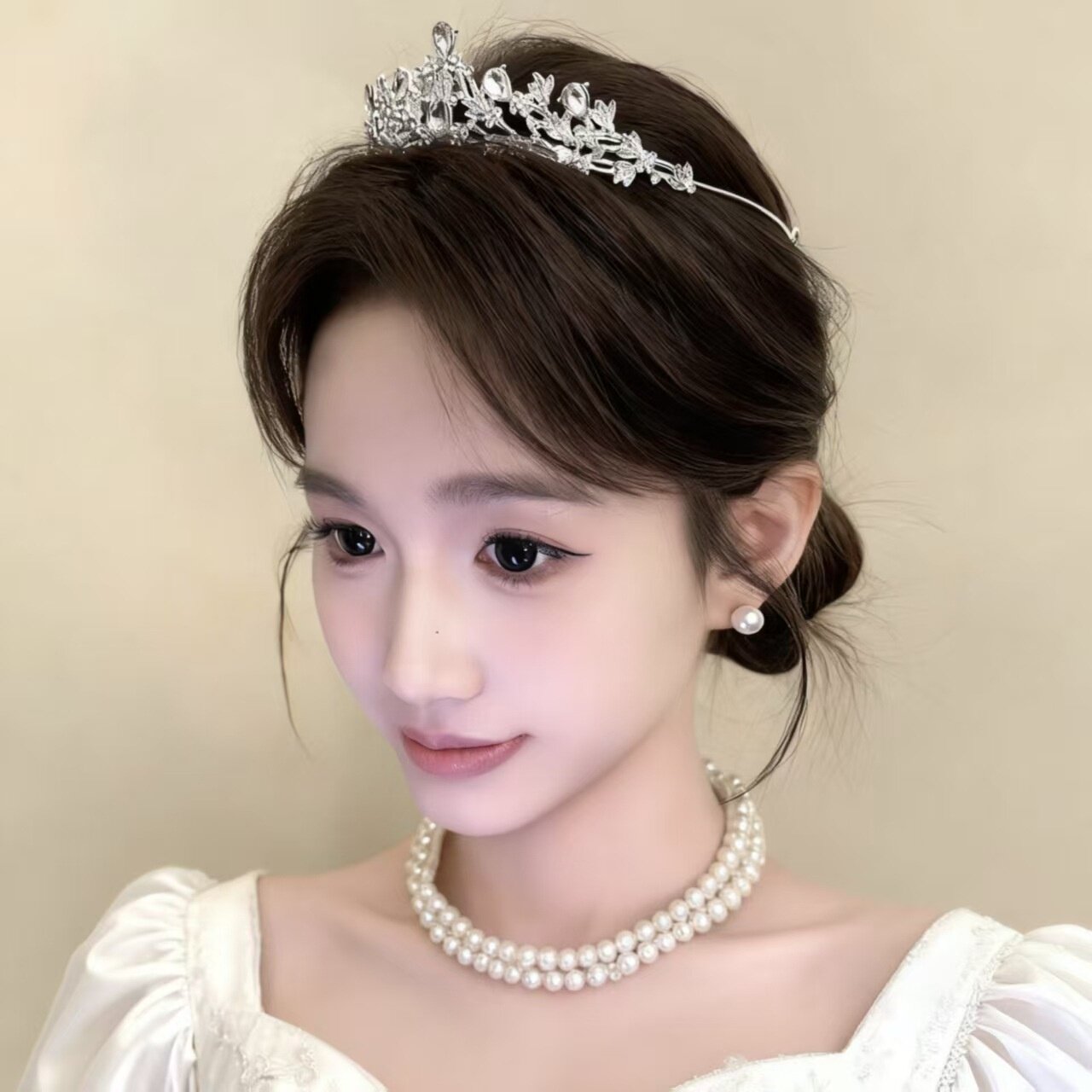 2026时尚韩版水钻新娘皇冠发箍闪耀质感生日氛围感头饰结婚钻石
