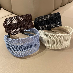 2026时尚夏季波西米亚风镂空编织发箍女2025新款洋气高颅顶头箍