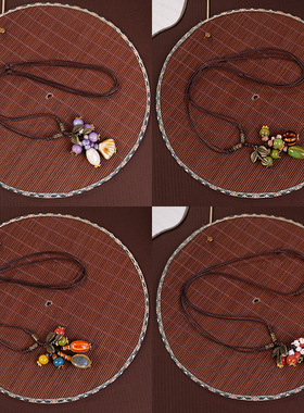 感陶瓷项链不掉色女轻奢小众秋冬毛衣项链女跨境饰品厂家直销