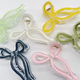 2026时尚 心减龄彩色ins抓夹发夹女后脑勺轻奢鲨鱼夹发饰厂家饰品