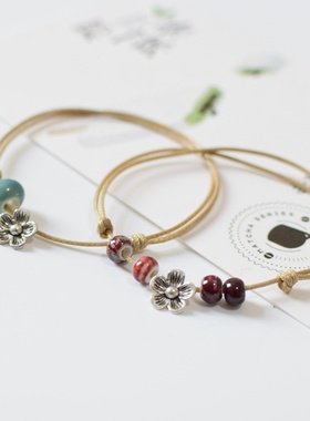 2026时尚日韩配件女士手链嘻哈饰品陶瓷学生闺蜜礼物小清新义乌货