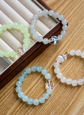 2026时尚日韩甜美流行手链珍珠彩日月同行情侣手串感简约文艺饰品