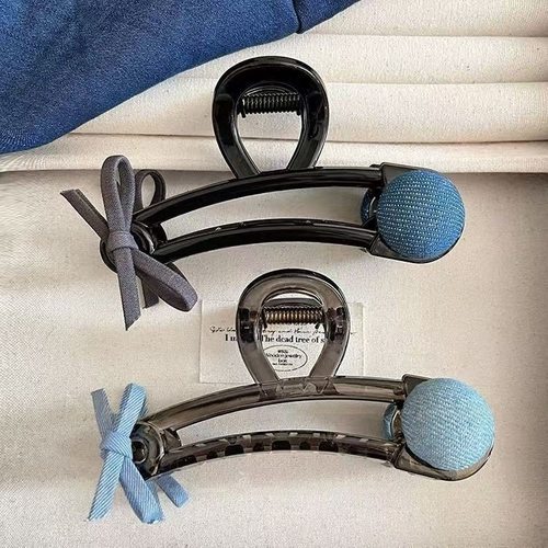 韩式2025新款蝴蝶结后脑勺盘发发夹大号鲨鱼发量头饰夹子