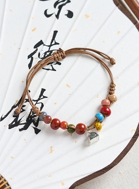 2026时尚手链不掉色女夏季学生闺蜜森系小清新新中式女可调节编织