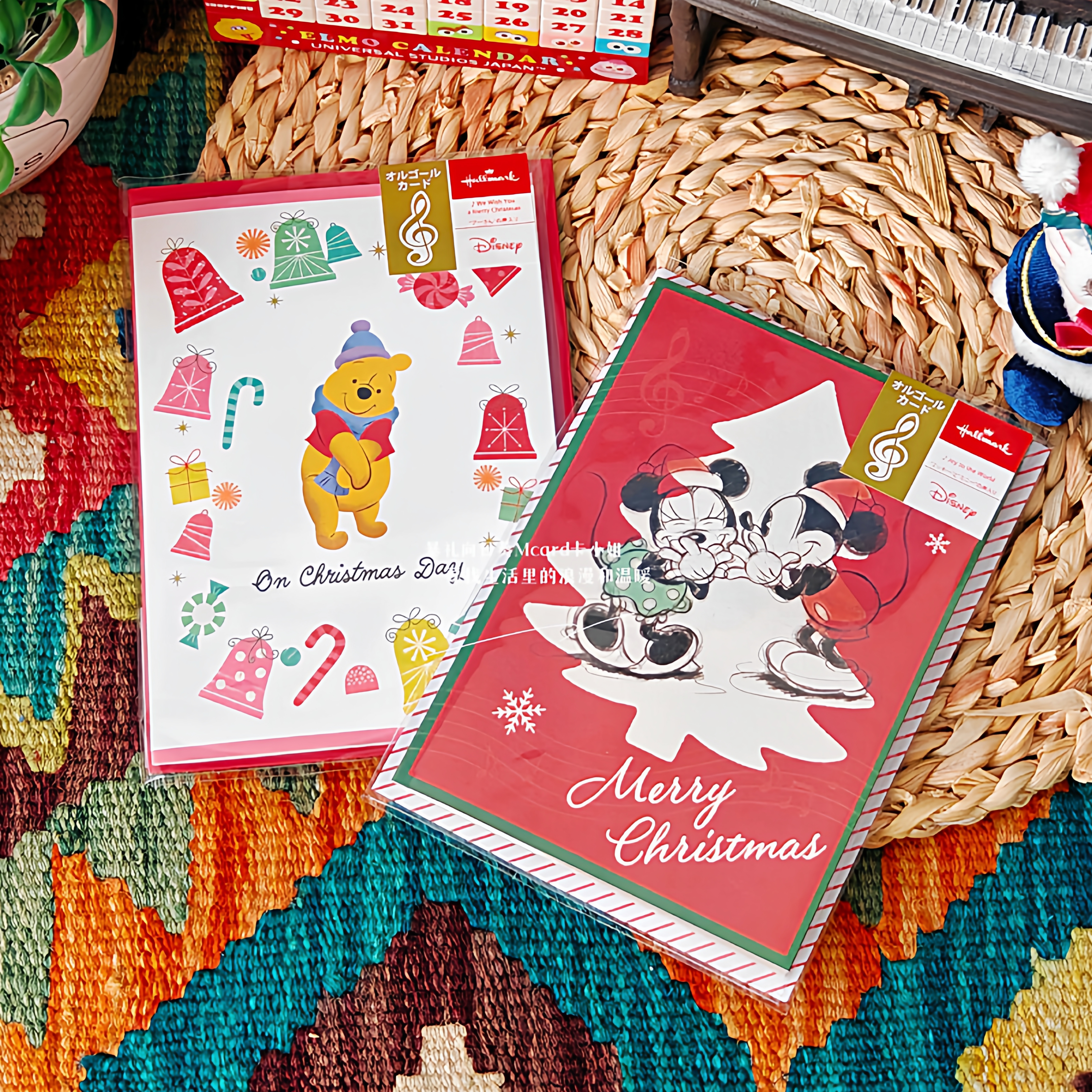 日本圣诞节贺卡米奇米妮庆祝节日