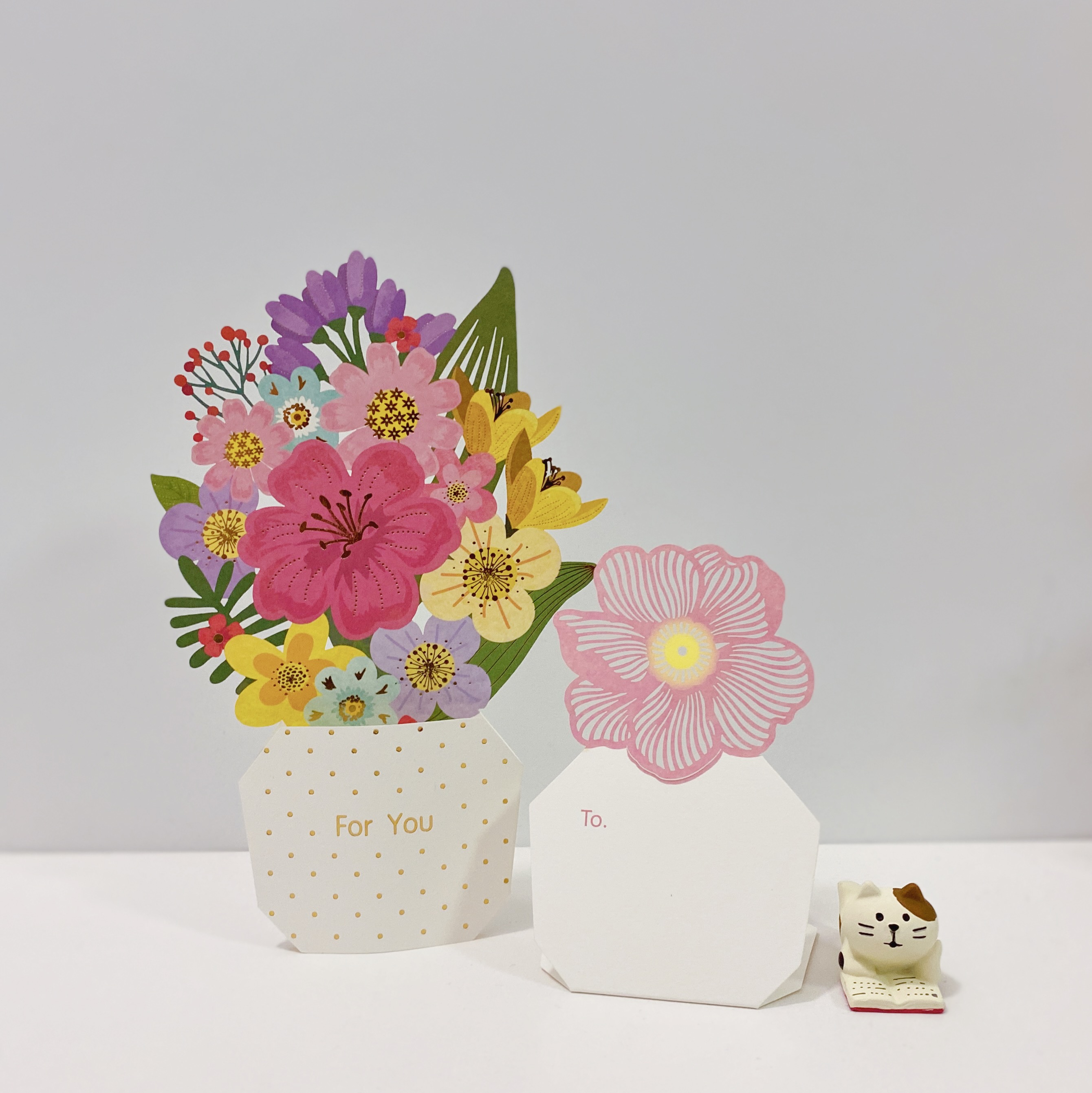 包邮韩式创意花朵立体贺卡摆件生日新年礼物送老师万用祝福卡片