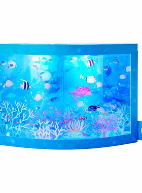 日本立体音乐灯光贺卡夏日水族馆