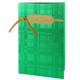 卡小姐Hallmark商务圣诞贺卡绿色典雅Christmas平安夜祝福卡片