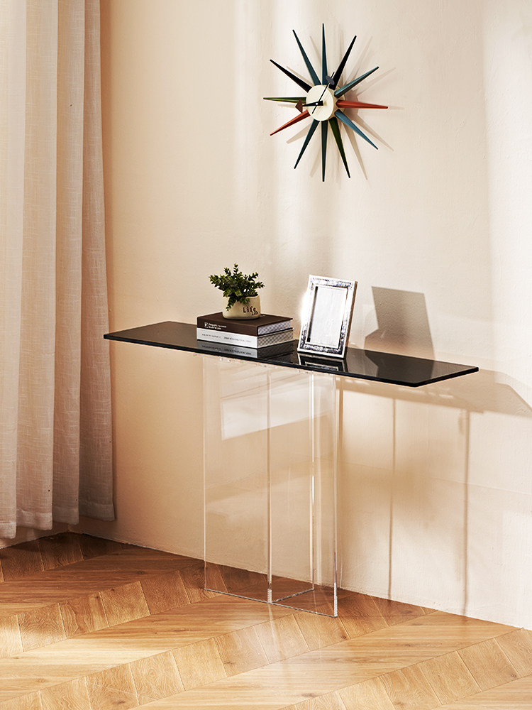 简约玻璃玄关桌过道窄桌入户条案