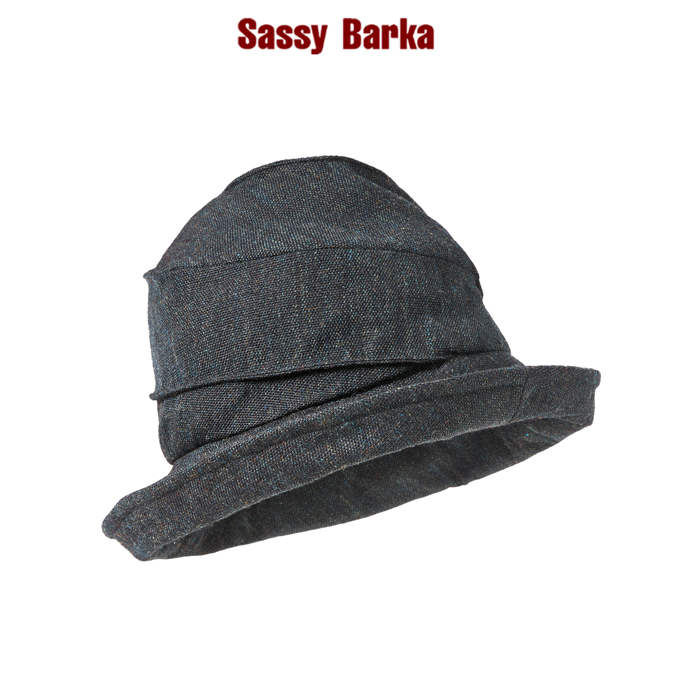 SassyBarka旋切大巫师立体剪裁设计师款流浪风卷檐盆栽帽子男女