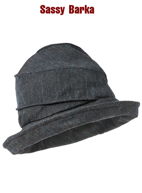 SassyBarka旋切大巫师立体剪裁设计师款流浪风卷檐盆栽帽子男女