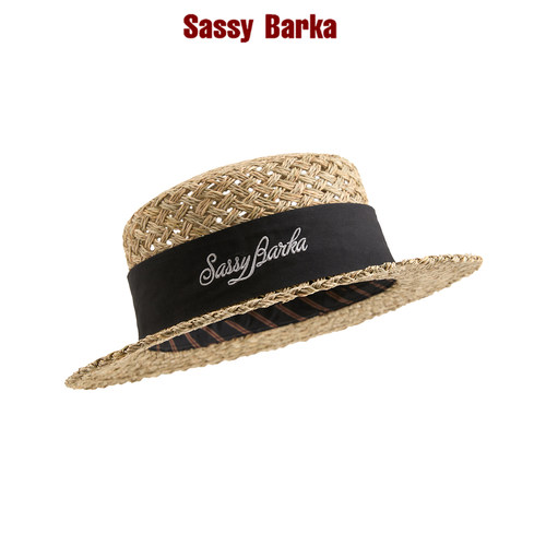 SassyBarkaMiles短檐平顶草帽
