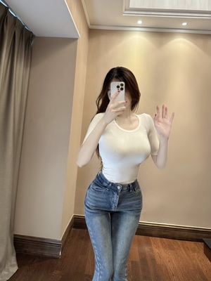 舒服亲肤衣T恤高克重纯欲百搭