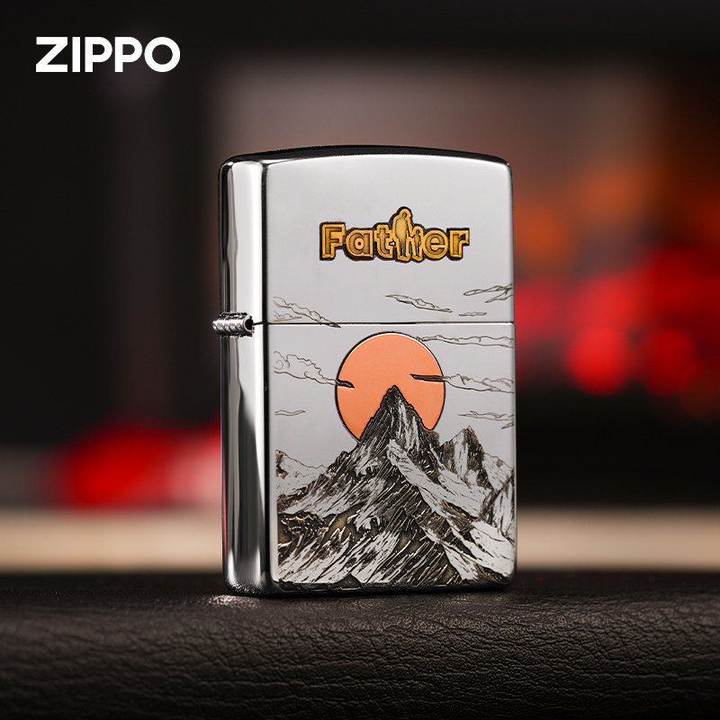ZIPPO正品紫铜镶嵌煤油防风打火