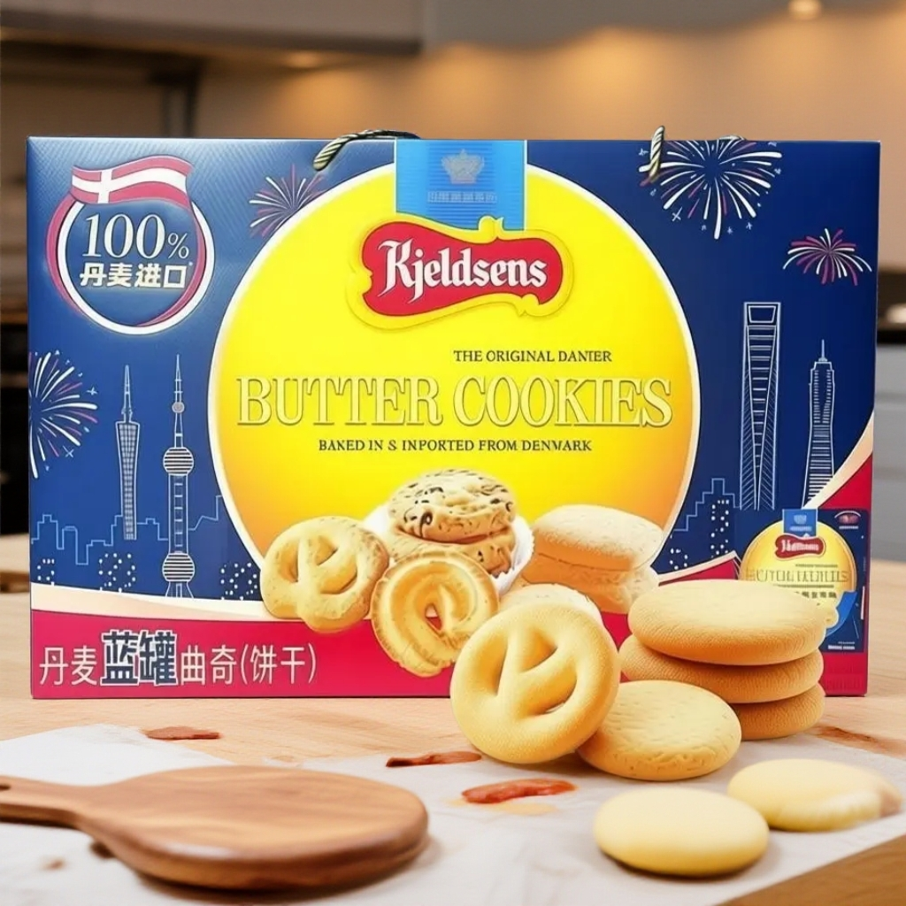 丹麦原装进口蓝罐曲奇饼干681g中秋礼品春节送礼佳品黄油曲奇908g