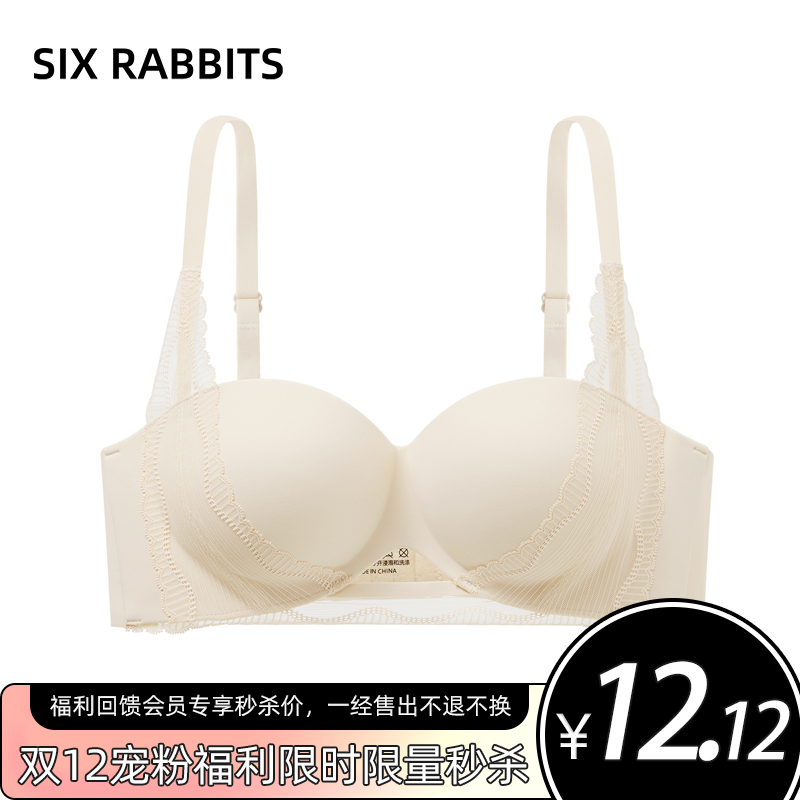 六只兔子洞洞杯小胸聚拢无痕内衣