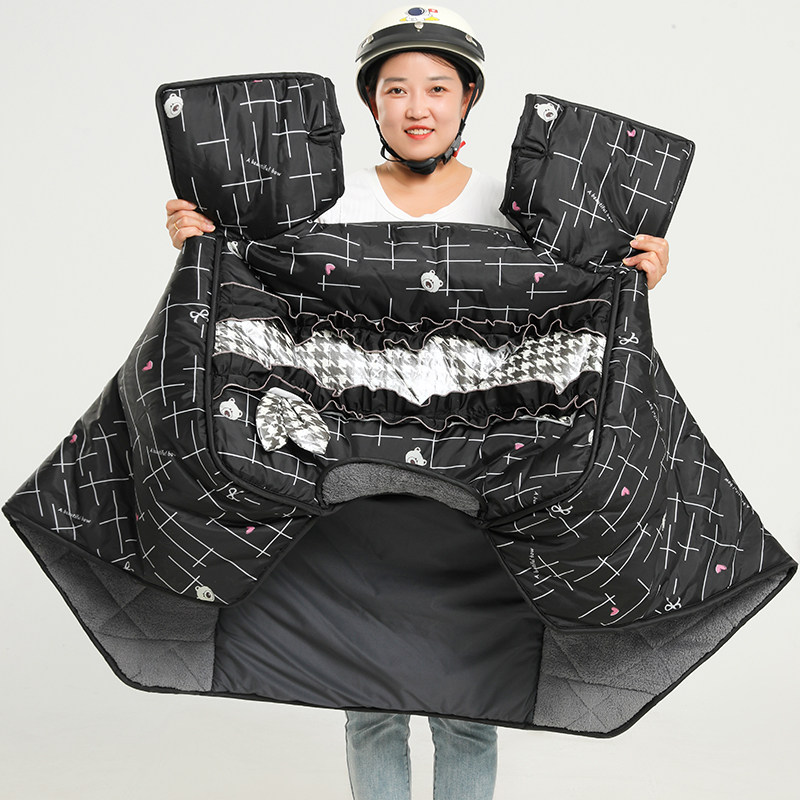 电瓶车挡风被冬季加绒加厚加大防电动车挡风被