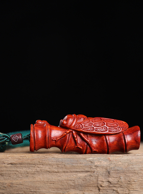 印度小叶紫檀一鸣惊人手把件知了蝉高考学子送礼文玩把玩木雕挂件