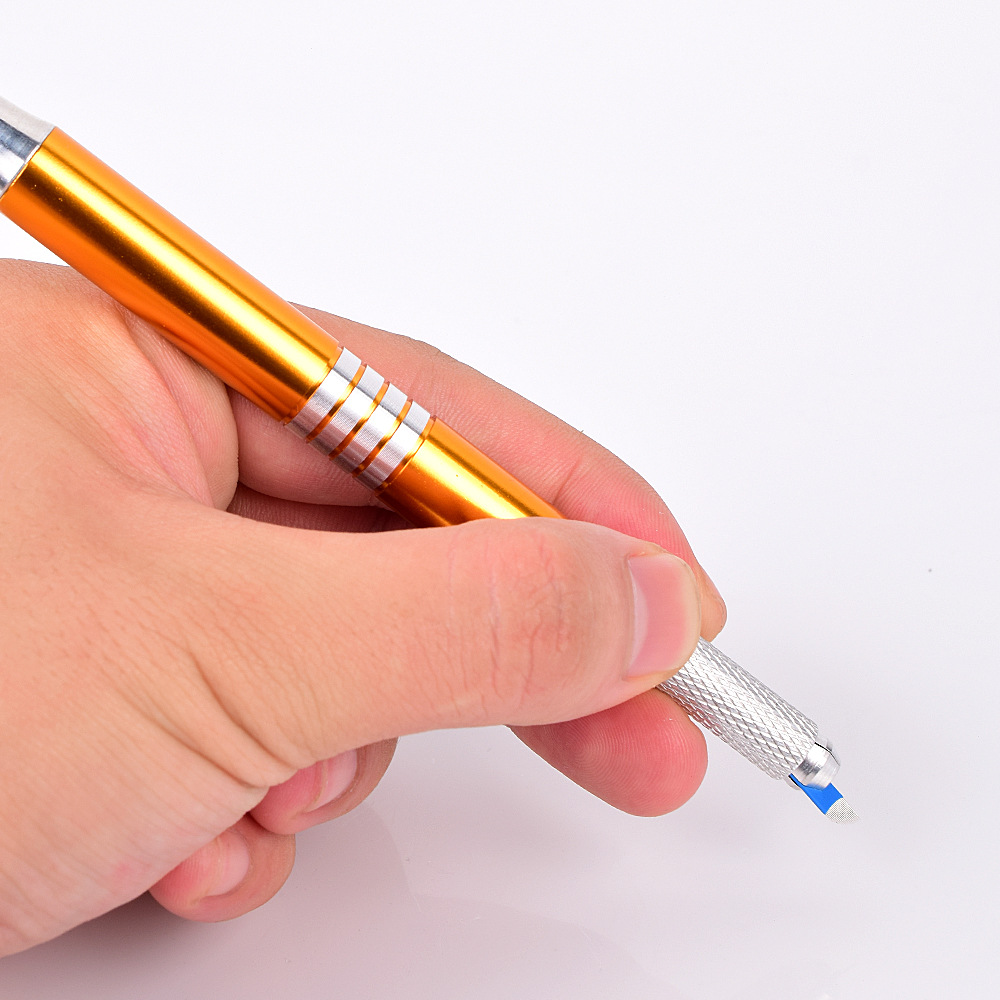 0.2mm圆弧针打雾针飘眉纹绣假皮练习用 纹绣针片蓝皮纹绣针