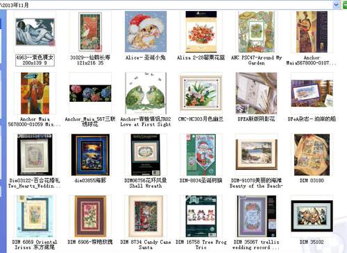 2013年11月十字绣重绘图纸源文件150多款打包出售图纸源文件打包