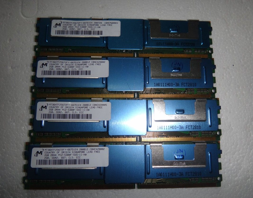 镁光 HP IBM/现代/三星 FBD 2G 2R*4 PC2-5300F服务器内存1G 4G
