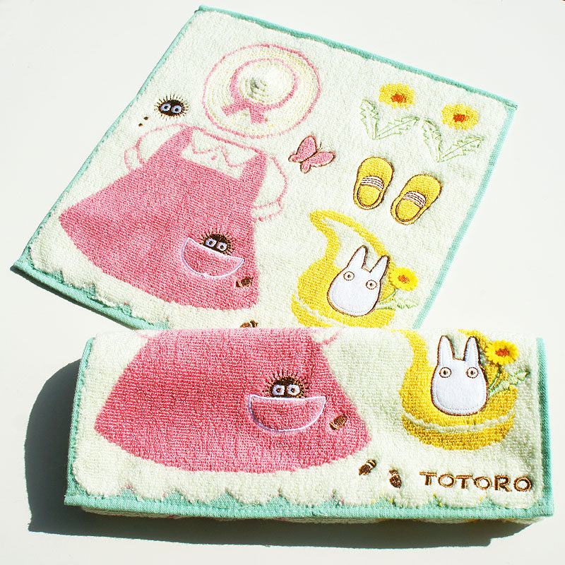 宫崎骏动漫衍生品出口日本龙猫与洋服纯棉方巾毛巾帕手巾生日礼