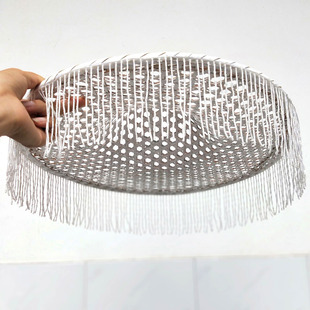 阳春三月舞蹈斗笠古装帽白色吊珠 流苏斗笠订做款 摄影表演旗袍