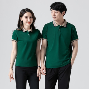 情侣保罗短袖t恤男女polo衫宽松舒适夏装商务企业工服定制印logo