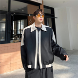 23年春季新款潮流时髦个性撞色休闲韩版设计感宽松夹克T122-P130，男装夹克，星座1304（原C205）