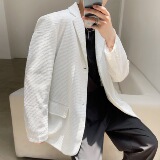 21秋季潮流个性特殊工艺双层复合闪光亮点宽松雅痞西服TF29-P135，男装西服，星座1304（原C205）