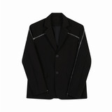 23年秋季新款潮流时髦个性拉链装饰设计小众造型西服外套932-P140，男装西服，星座1304（原C205）