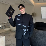 24年秋季新款潮流时髦个性小众可动蝴蝶装饰走秀舞台西服957-P155，男装西服，星座1304（原C205）