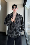 24年秋季新款潮流时髦韩版亮丝绣花小众走秀设计宽松衬衣S305-P85，男装衬衫，星座1304（原C205）