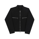 23年春季新款潮流时髦个性双开拉链设计小立领夹克外套T119-P130，男装夹克，星座1304（原C205）
