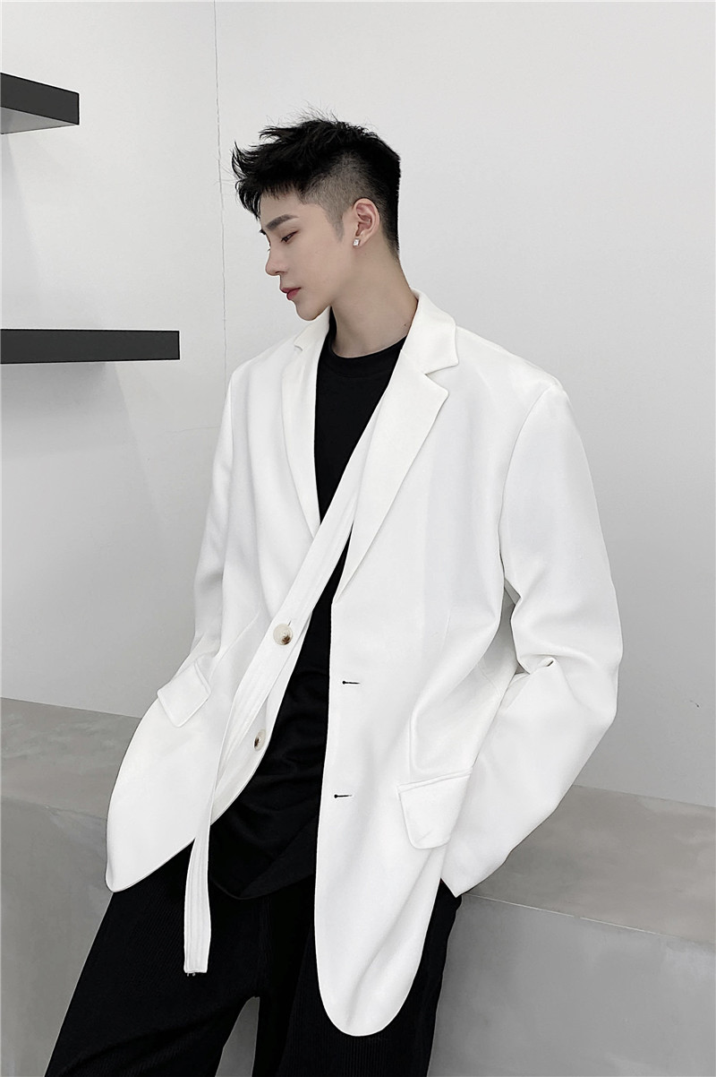 22年春季新款潮流个性设计前侧飘带凹造型时髦西服男女TF25-P125,男装西服,星座1304（原C205）