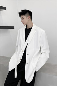 22年春季新款潮流个性设计前侧飘带凹造型时髦西服男女TF25-P125图片