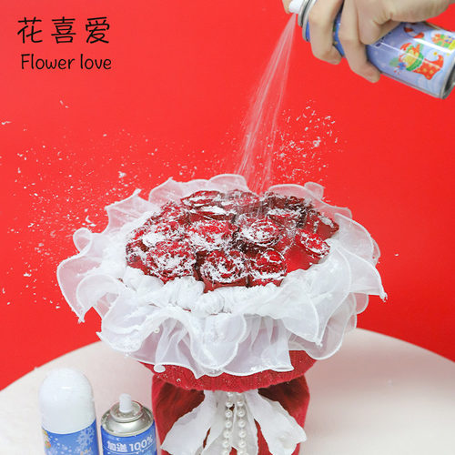 花喜爱圣诞花束喷雪花平安夜