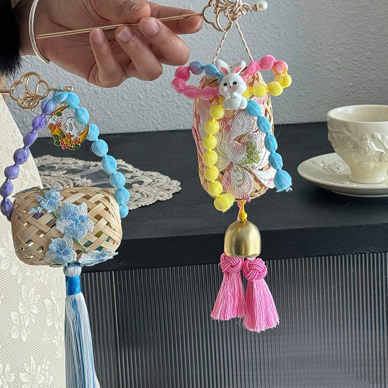 彩色泡泡带鲜花花束礼物绑绳