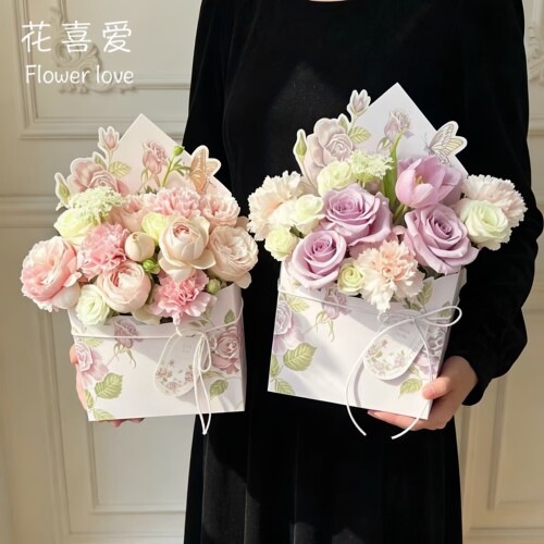 妈妈节日鲜花包装盒信封盒蝴蝶盒
