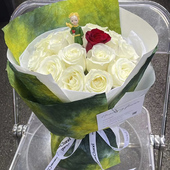 花喜爱小王子花束包装 材料褶皱黄恋绿水墨纸花店手打鲜花包装 纸