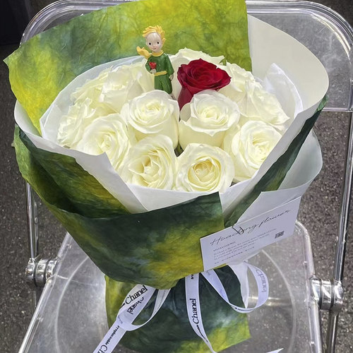 花喜爱小王子花束褶皱包装纸爆款