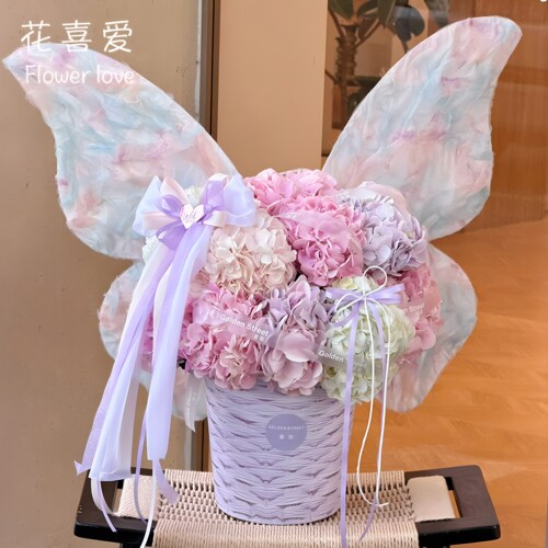 精灵公主纱电动翅膀花束包装材料