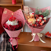 纸花店资材 加厚150克复古蝴蝶结KT猫系列包装 花喜爱 2026新款