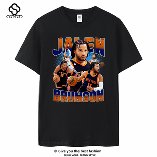 尼克斯队11号杰伦布伦森球衣T恤短袖男士大码篮球圆领美式休闲潮
