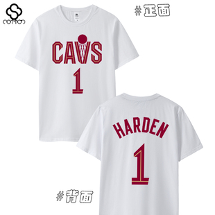 Harden哈登短袖骑士队哈登t恤1号短袖球衣训练服大码休闲夏季