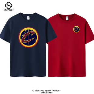 骑士队短袖骑士队T恤训练服篮球哈登米切尔短袖T恤大码男夏季