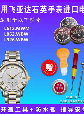 适用于FIYTA飞亚达L612.MWM L862.WBW L926.WBW手表纽扣电池