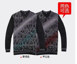 123#  男式男装长袖T恤 鸡心领V领春秋大品牌处理双十一